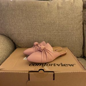 Pink slip on flats (wide width)